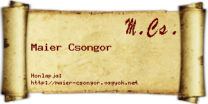 Maier Csongor névjegykártya